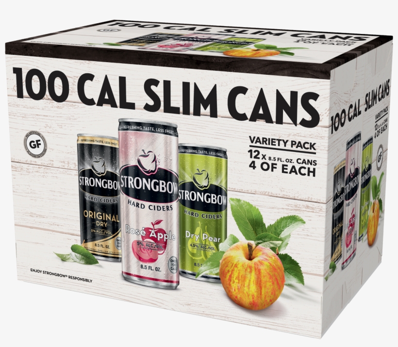 Heineken Usa To Release Strongbow Hard Cider In 100-calorie - Strongbow 100 Cal Slim Cans, transparent png #9587613