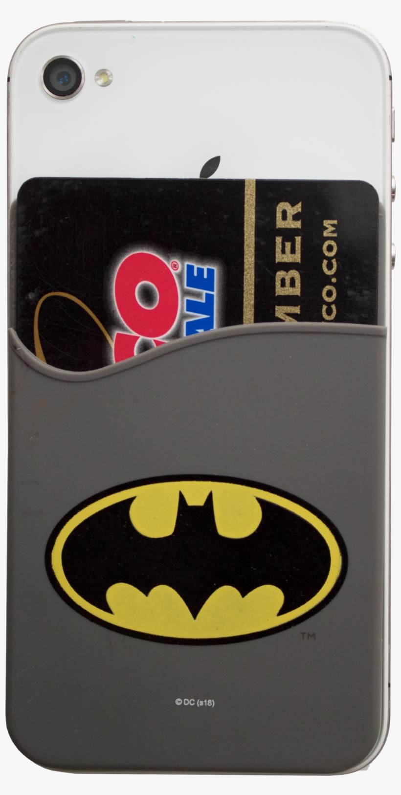 Batman Logo Smartphone Card Holder - Youth: Dc Comics - Batman - Retro Logo Distressed, transparent png #9587829