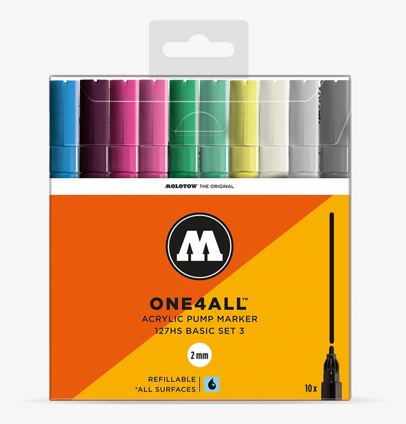 Cold Krush Online Store / Art Supplies / Marker Sets - Molotow One4all Acrylic Pump Marker, transparent png #9588411