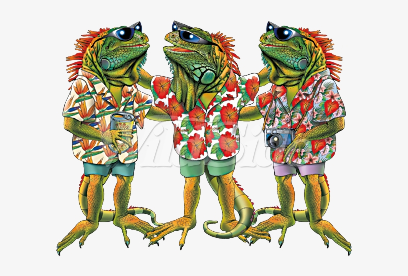 3 Iguanas - Iguana, transparent png #9588449