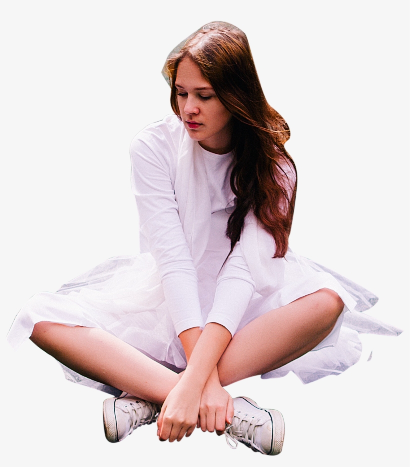 Girl Sitting Png Image - Sitting, transparent png #9588645