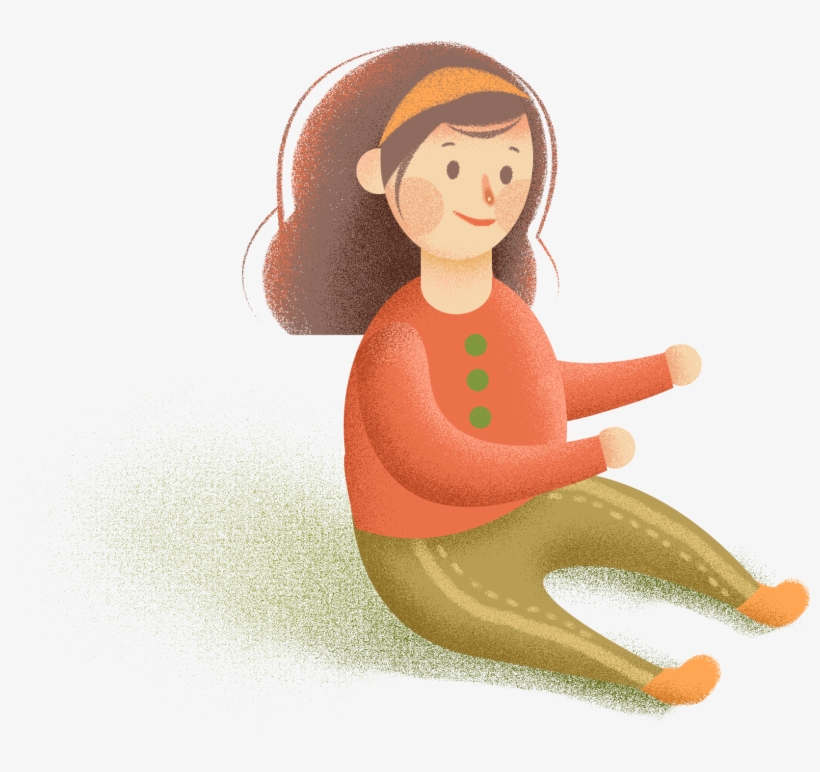 Hand Drawn Cartoon Cute Girl Png And Psd - Clip Art, transparent png #9588745