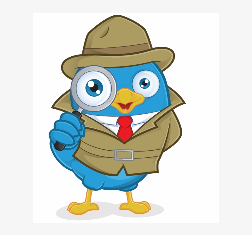Twitter Detective Square - Bird Detective, transparent png #9589359