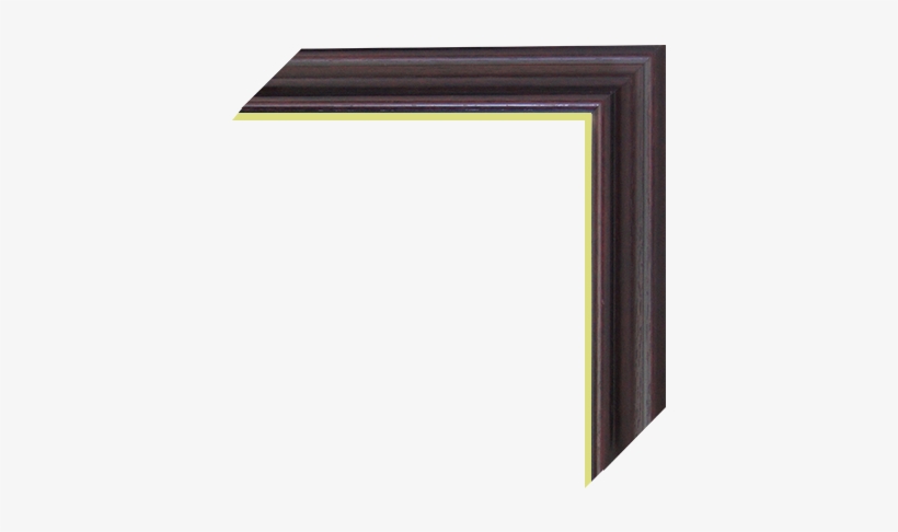 50 Mm Wood Frame With Gold Inlay - Picture Frame, transparent png #9589955
