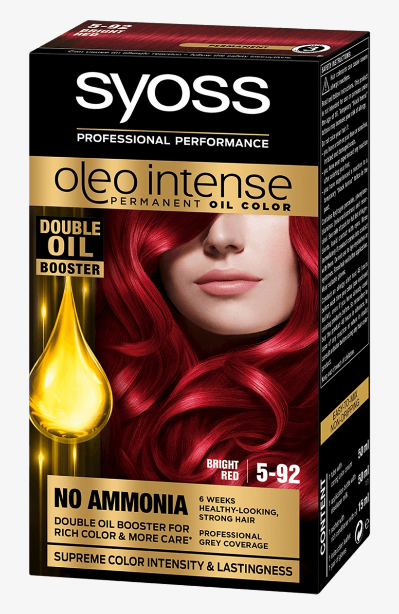 Syoss Com Color Oleo Intense 5 92 Bright Red - Syoss Canas, transparent png #9591353