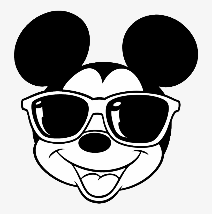 Post - Mickey Mouse Face With Glasses, transparent png #9591354