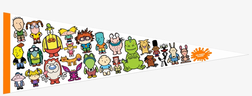 Image Of Nicktoons Felt Pennant, transparent png #9591808