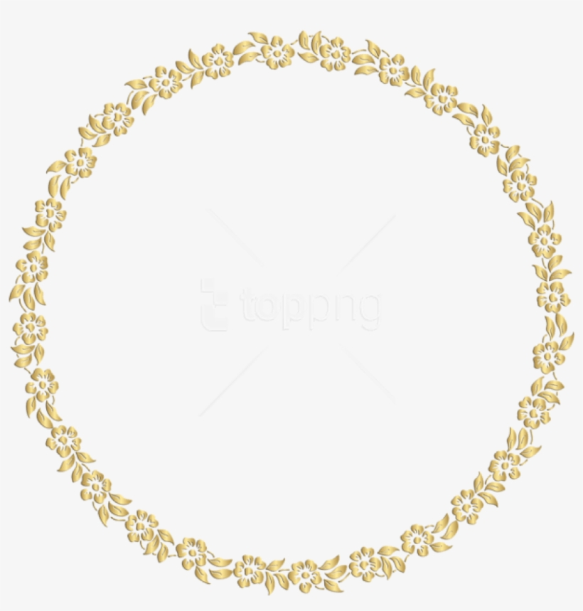 Free Png Golden Round Frame Png - Round Golden Frame Png, transparent png #9591832