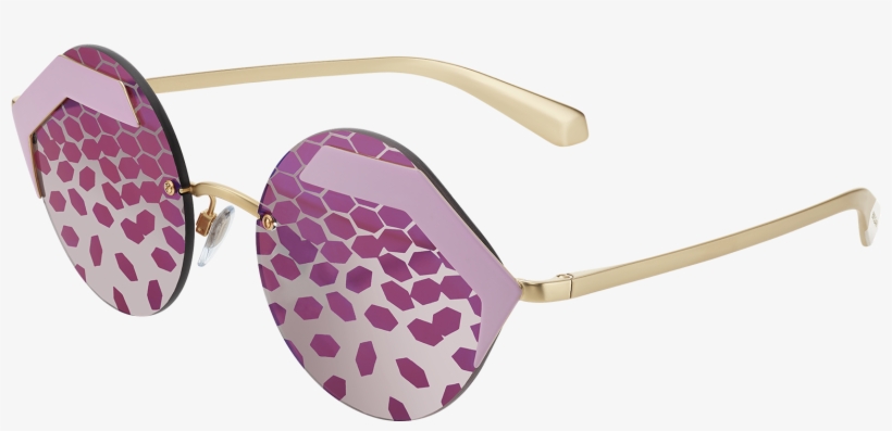 Serpenti Sunglasses Sunglasses Metal Purple - Polka Dot, transparent png #9592033