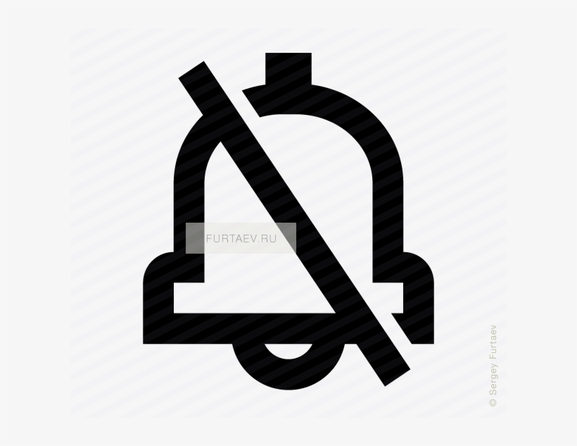 Vector Icon Of Crossed Out Bell - Crossed Out Bell, transparent png #9592711