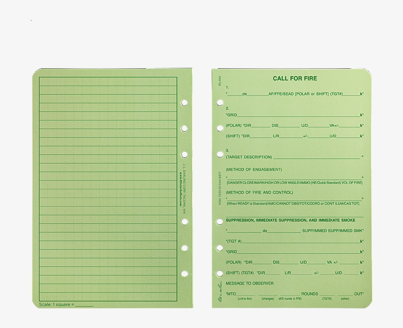 All Weather Loose Leaf Call For Fire Green - Document, transparent png #9593276