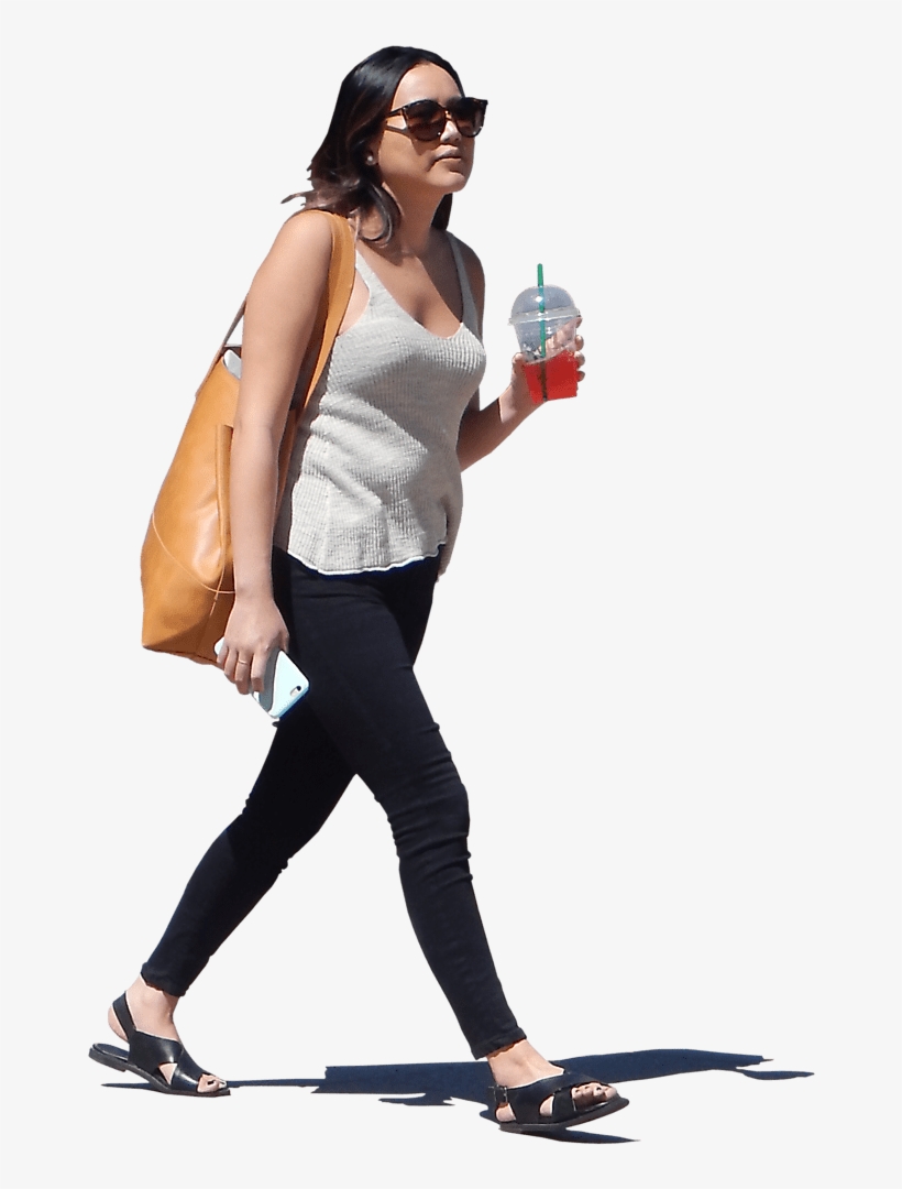 Texture People Walking - Girl, transparent png #9593423