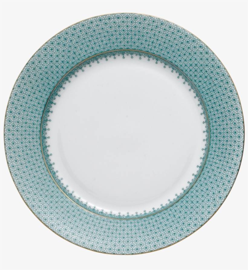 Green Lace Dessert Plate - Circle, transparent png #9593482