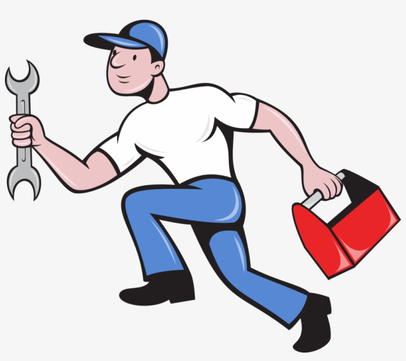 Prepossessing 90 Garage Door Repair Clipart Design - Cartoon Repair Man, transparent png #9593658