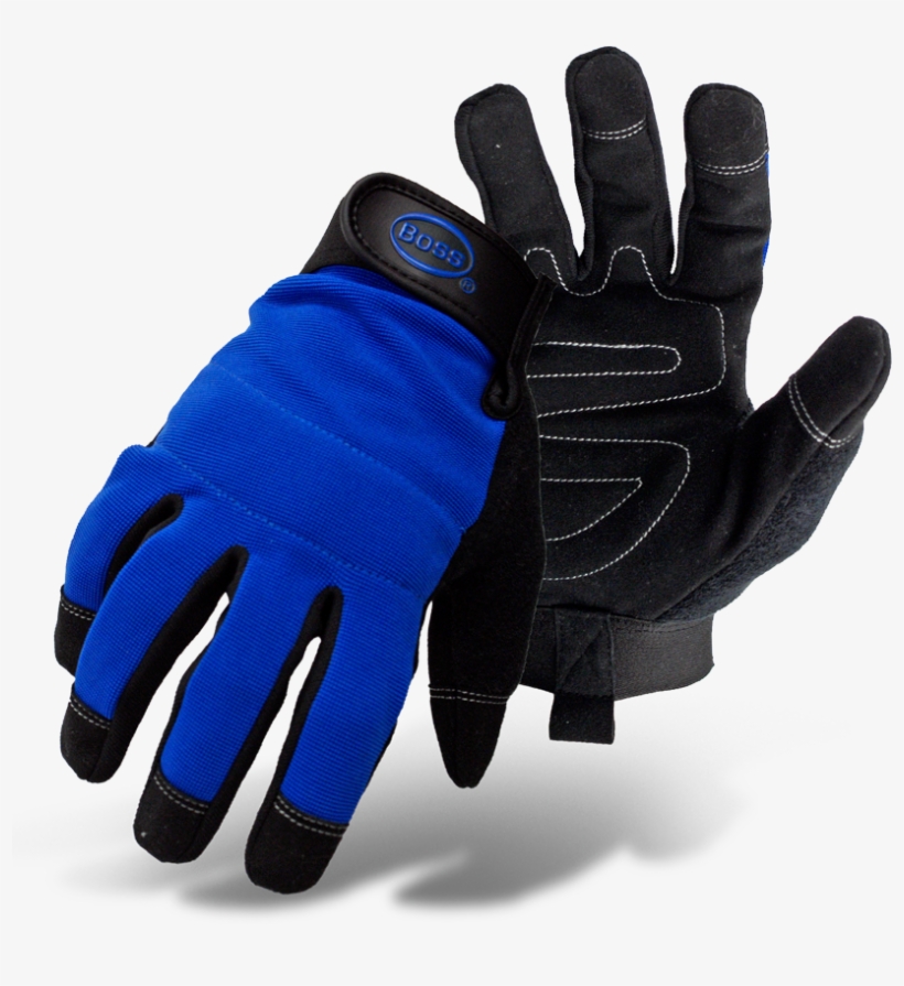 Boss® Blue Mechanic Glove - Football Gear, transparent png #9593764