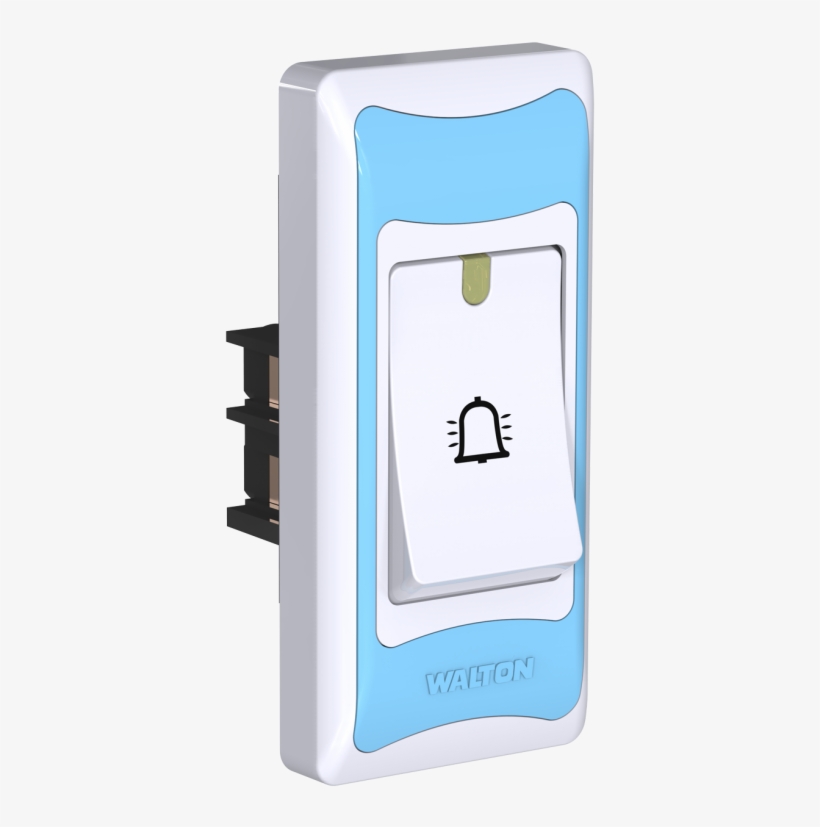 Calling Bell Switch Blue 7 - Electronics, transparent png #9594791