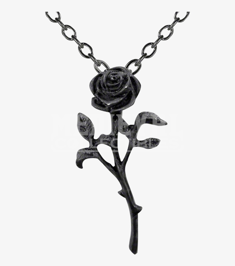 Black Rose Necklace, transparent png #9595114