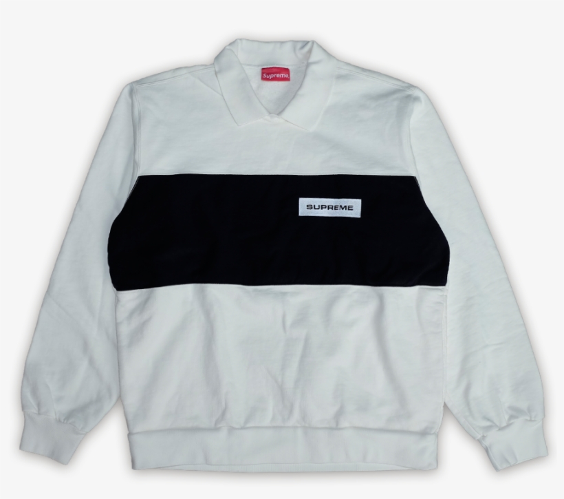 Supreme Polo Crewneck F/w 2017 Large - Sweater, transparent png #9595165