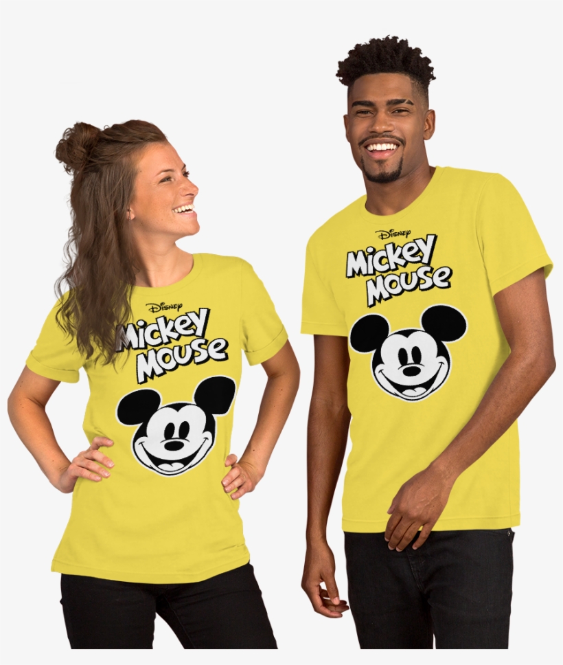 Mickey Mouse Face - T-shirt, transparent png #9595255