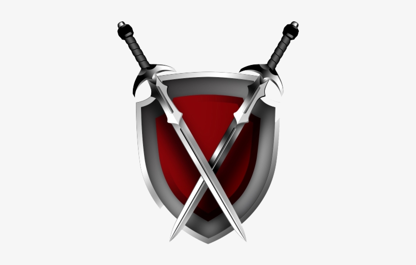 Sword Png Transparent Images - Crossed Swords And Shield, transparent png #9595859