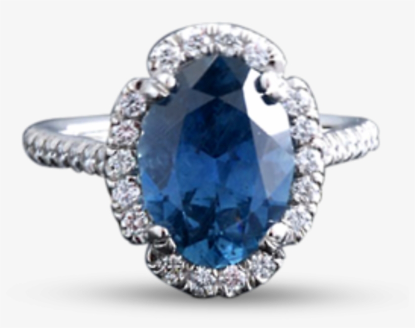 Montana Sapphire Ring, - Engagement Ring, transparent png #9595996