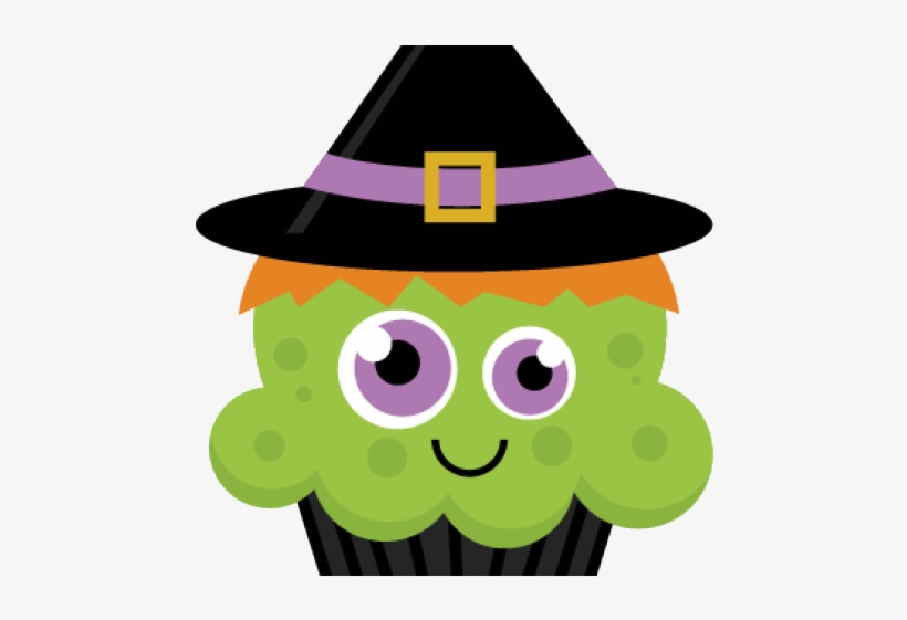 Cupcake Clipart Witch - Baby Halloween Frankenstein Clipart, transparent png #9596700