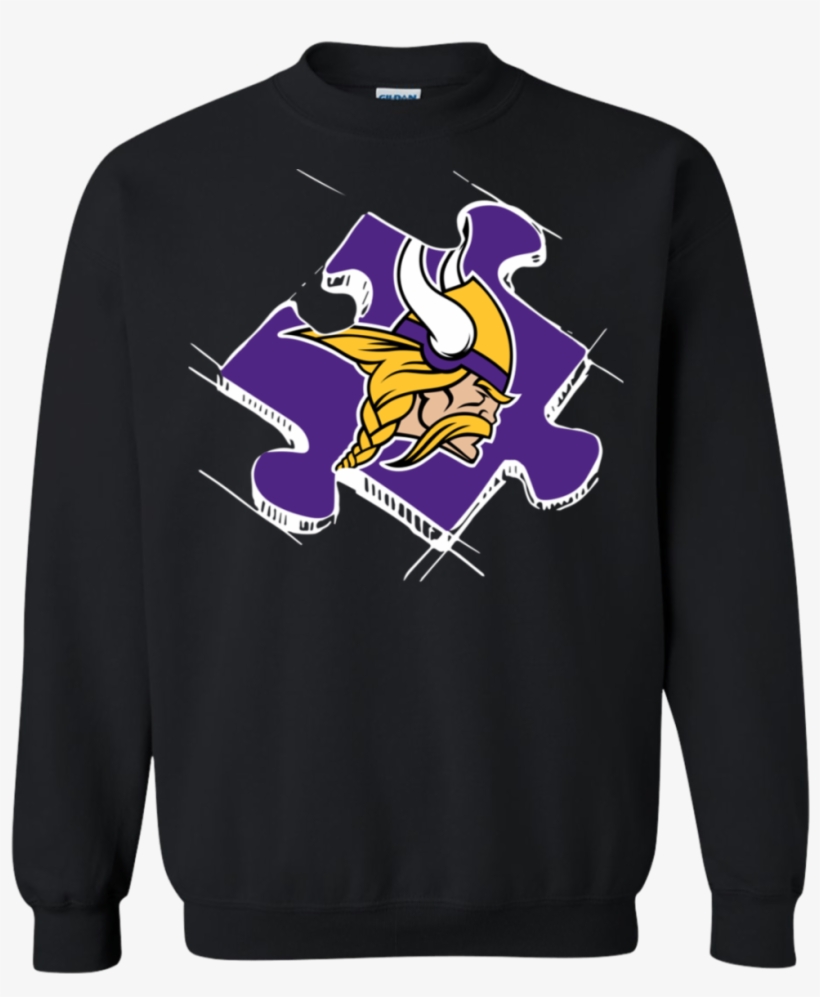 Minnesota Vikings Autism Puzzle Sweatshirt - Christmas Naruto Sweater, transparent png #9598042