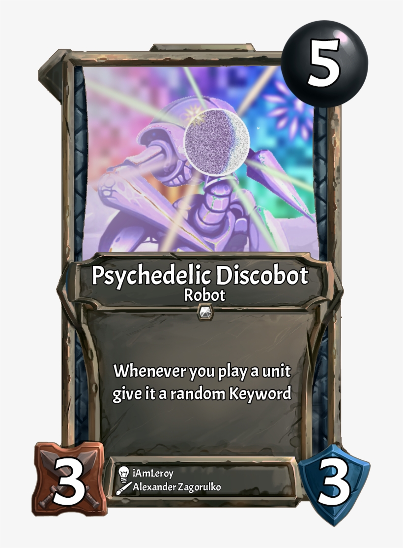 [card] Psychedelic Discobotweek - Collective Community Card Game, transparent png #9599036