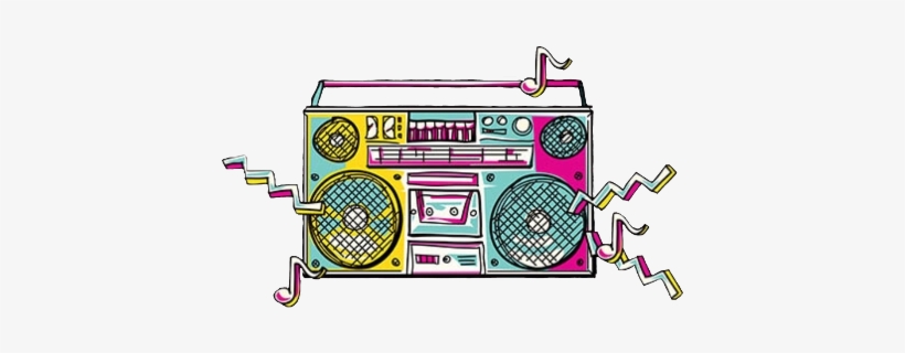 Scthe80s The80s Boombox 80s Freetoedit - Transparent 80s Boombox Clipart, transparent png #9599431