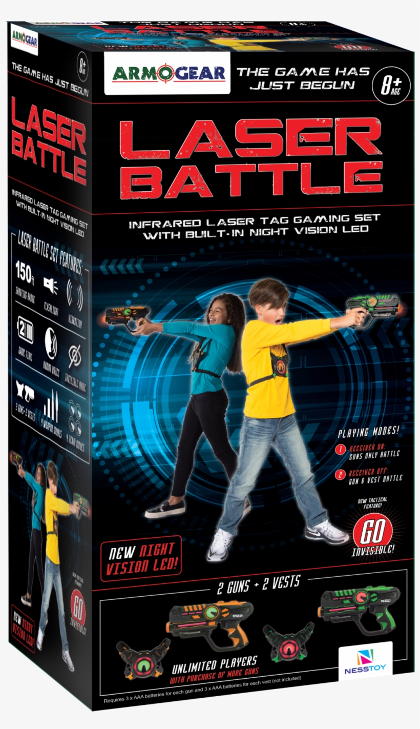 2 Pack Guns & Vest - Armogear Laser Tag, transparent png #9599869