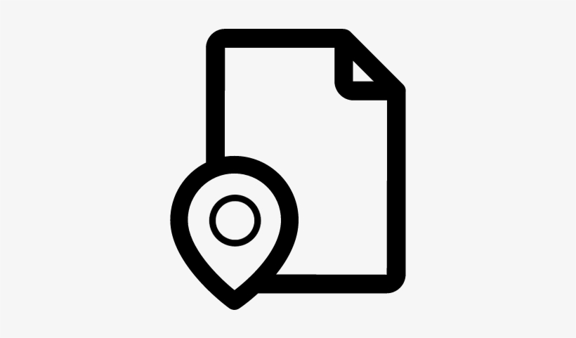 Location Pin And Sheet Of Paper Vector - Icon, transparent png #960191