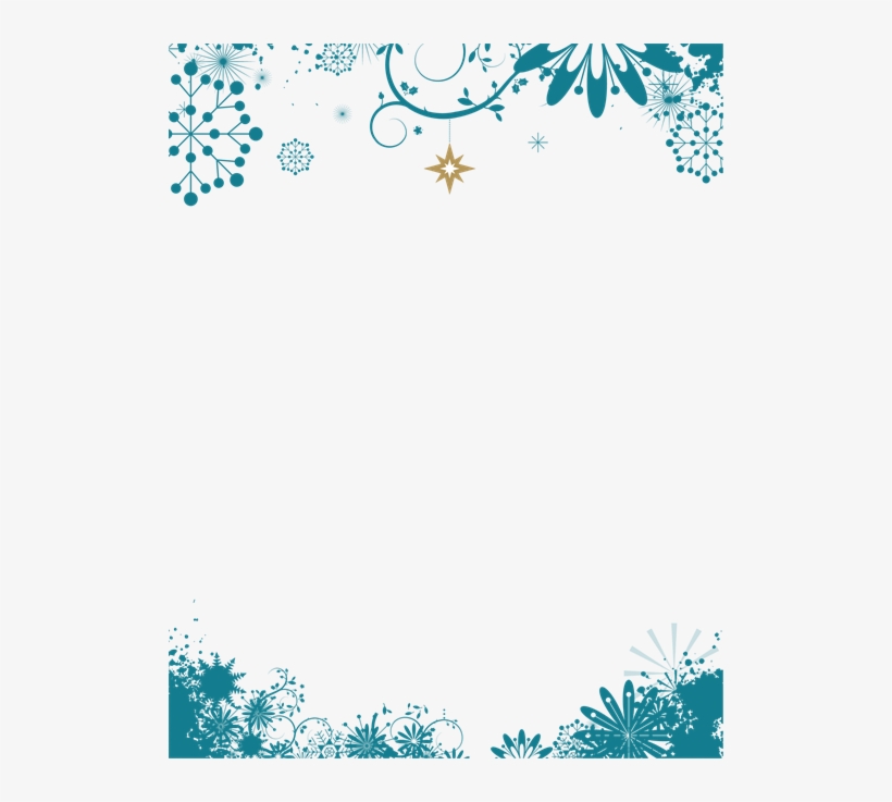 Snowflake Vector Frame - Letter, transparent png #960369