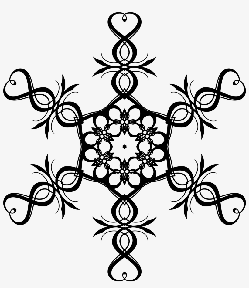 Snowflake Border Clip Art Heart - Luke Davis Tattoos, transparent png #960371