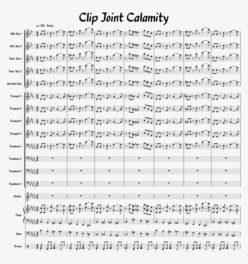 Clip Joint Calamity From Cuphead Sheet Music For Piano Clip