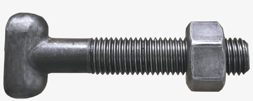 Tee-bolt Self Colour Assembly With Nut - Bolt, transparent png #960769