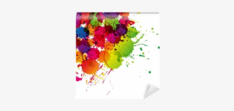 Colored Splashes In Abstract Shape Wall Mural • Pixers® - Antikafe "tema", transparent png #960933