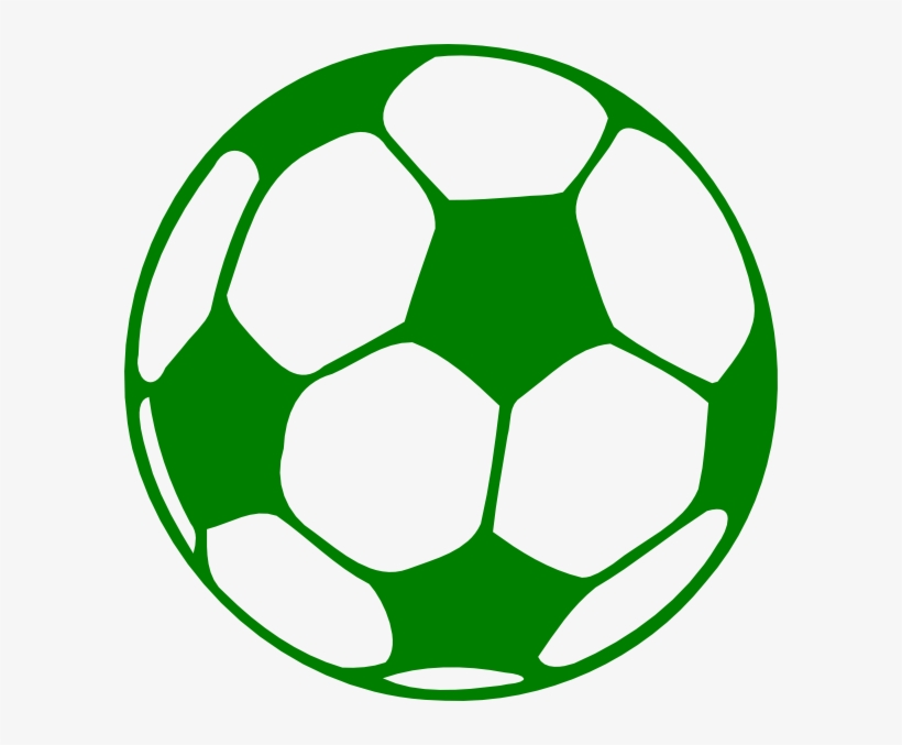 Green Football Clip Art At Clker - Green Soccer Ball Png, transparent png #961392
