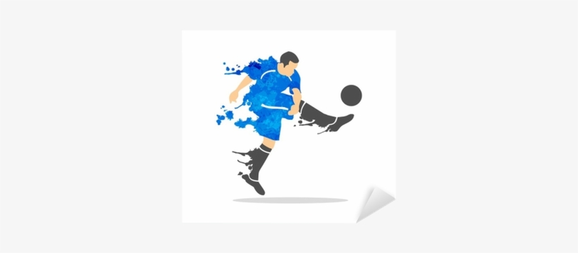 Vector Illustration Of Soccer Player In An Action With - Soccer Watercolor, transparent png #961421