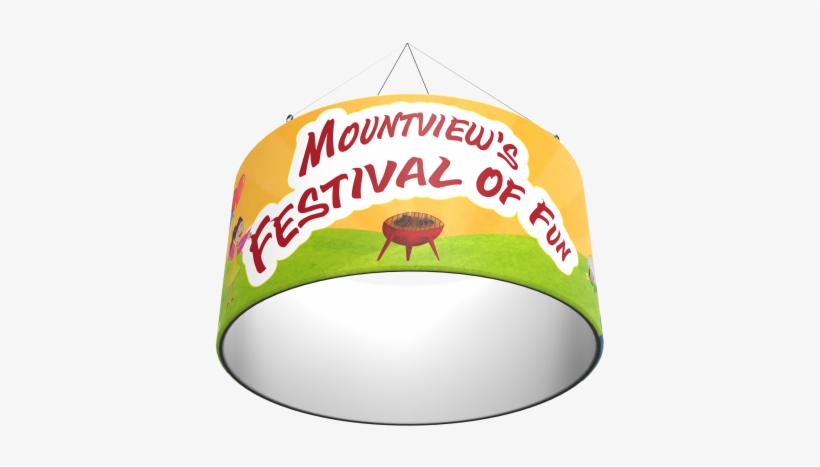 10 X 4ft Custom Circle Trade Show Circle Hanging Banner - Bison, transparent png #961836