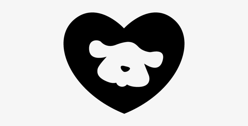 Dog Head In A Heart Vector - Dog Head In Heart, transparent png #962139