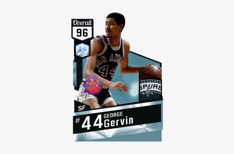 '80 George Gervin Diamond Card - Reggie Miller Nba 2k17, transparent png #962454