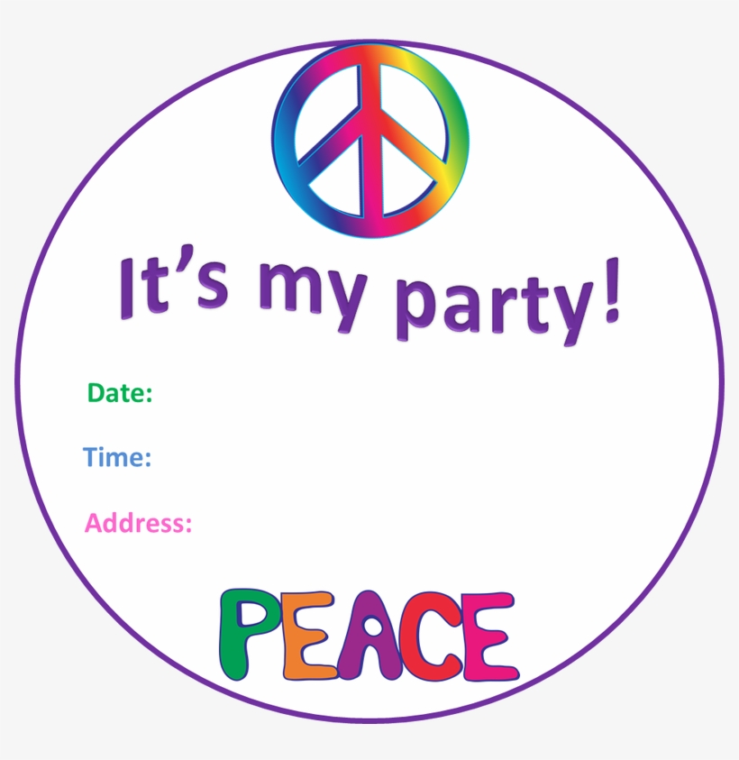 Hippy Party, Free Printable Invitations, Labels Or - Loyalty Program, transparent png #962981