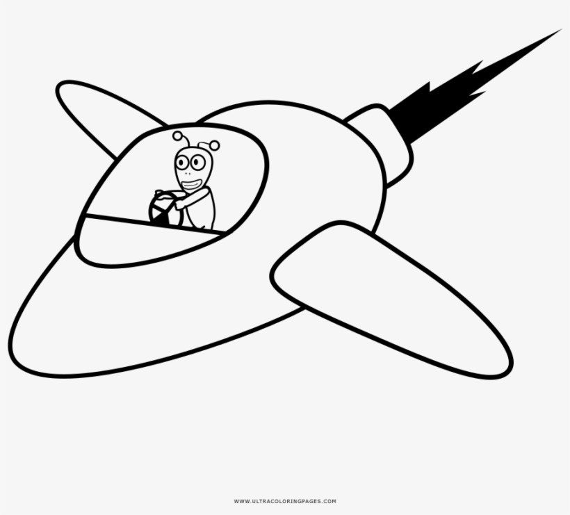 Alien Spaceship Coloring Page - Sketch, transparent png #963365
