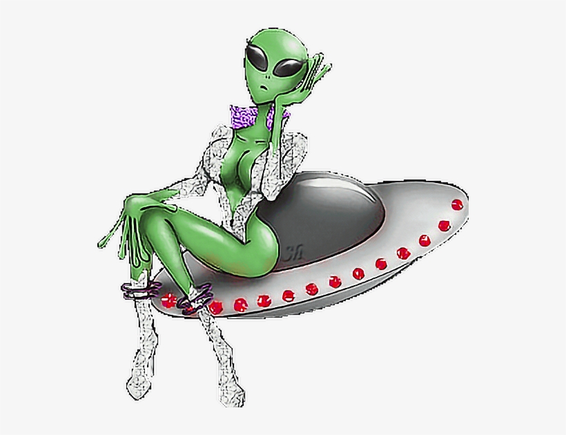Sexy Trippy Alien Ufo Spaceship Space Outerspace Galaxy - Sexy Alien Transparent Background, transparent png #963382
