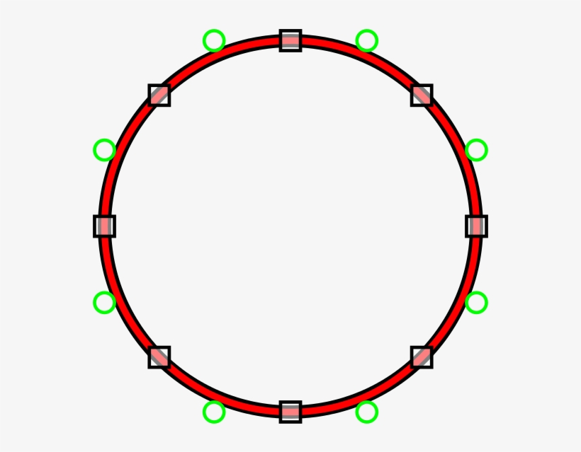 Circle And Quadratic Bezier - Control Point, transparent png #964624