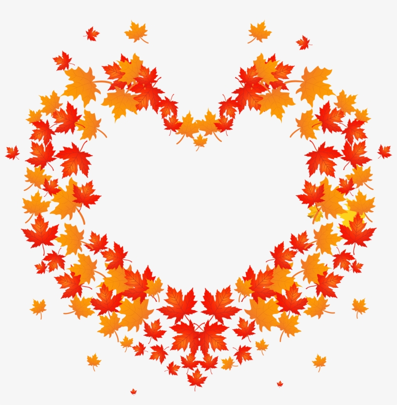 Autumn Leaves Heart Transparent Png Clip Art Image, transparent png #964693