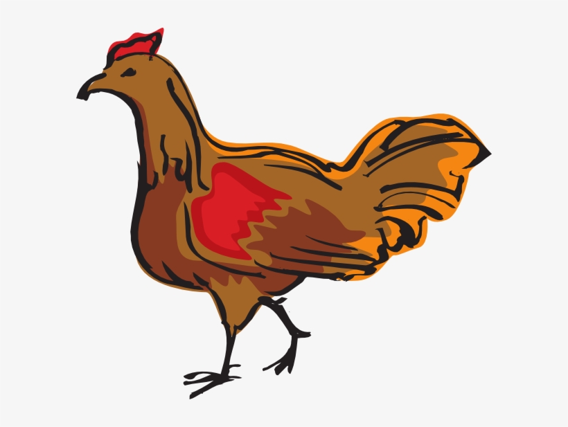 Chicken Clipart Walking - Gambar Animasi Ayam Berjalan, transparent png #964694