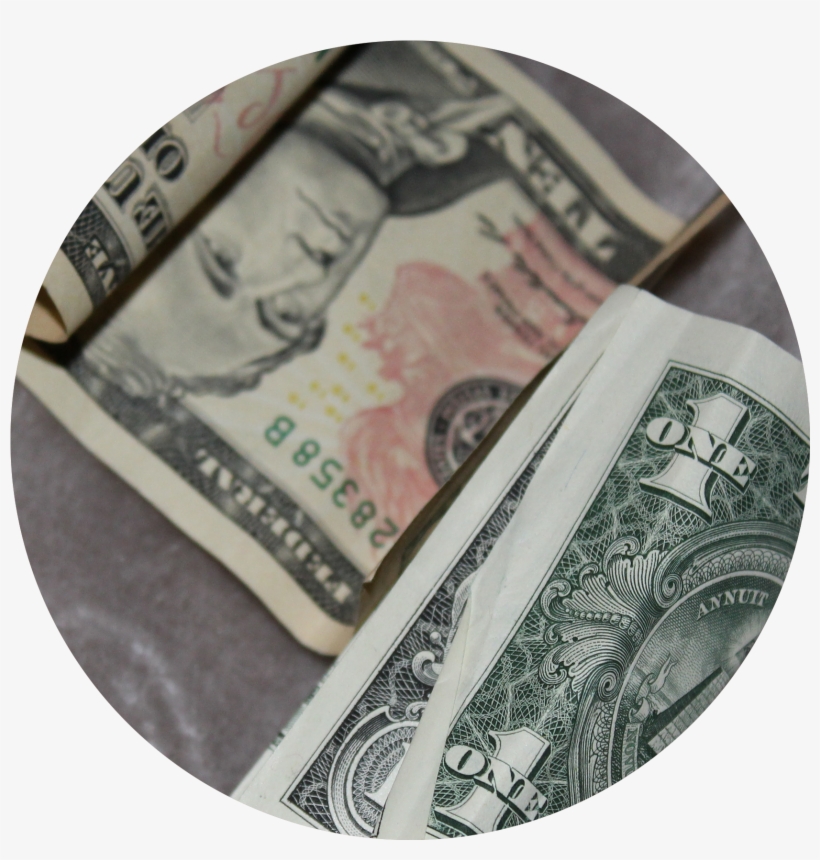 Two Wrinkled Dollar Bills - 10 Dollar Bill, transparent png #964893