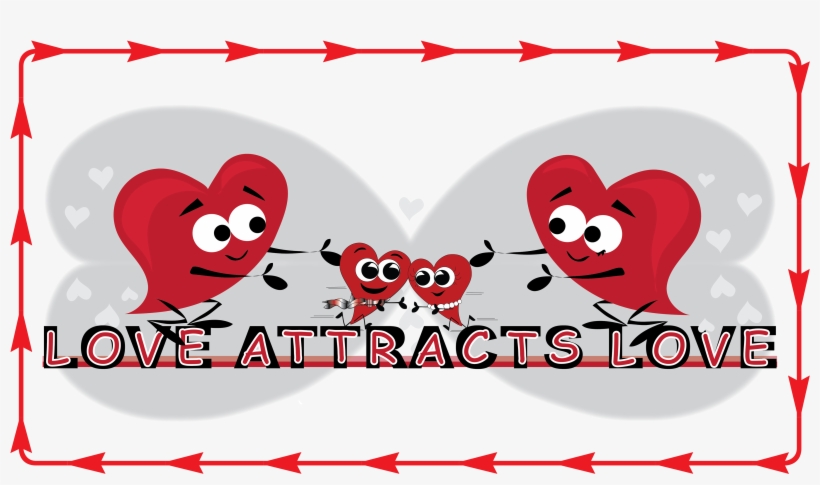 Red Hearts And Two Female Red Hearts Falling In Love - Cartoon, transparent png #964949