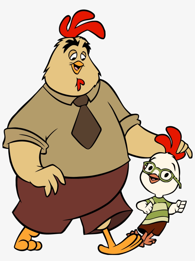 Chicken Little And Father Clipart Png - Clip Art, transparent png #965244